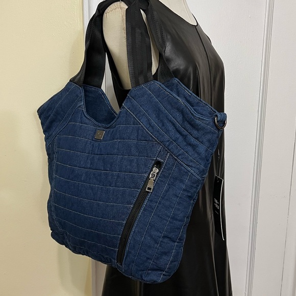 New- Think Royln Puzzle Tote Denim Blue - Picture 4 of 13